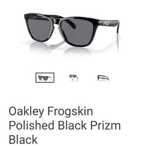 Oakley Frogskin Polished Black Prism Sunglasses